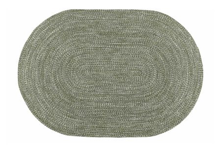 Braid Dehor Tappeto ovale solid green