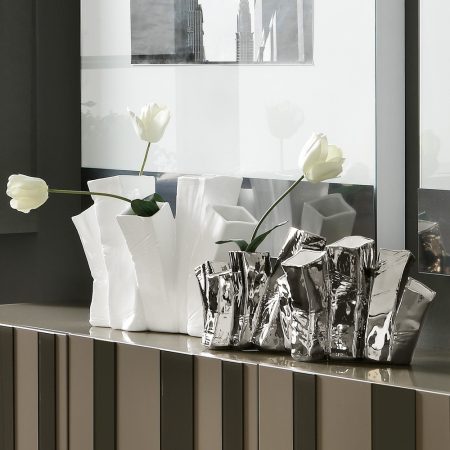 Vaso scultura in ceramica SKYLINE